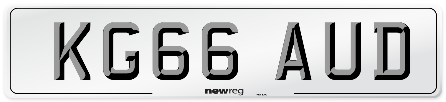 KG66 AUD Number Plate from New Reg